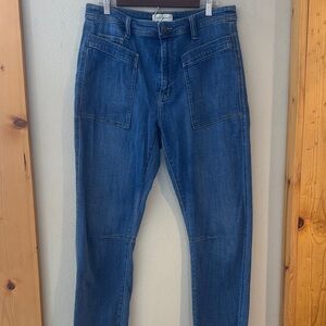 Sundance Agnes Jean Light Blue Denim with Gold Stitching